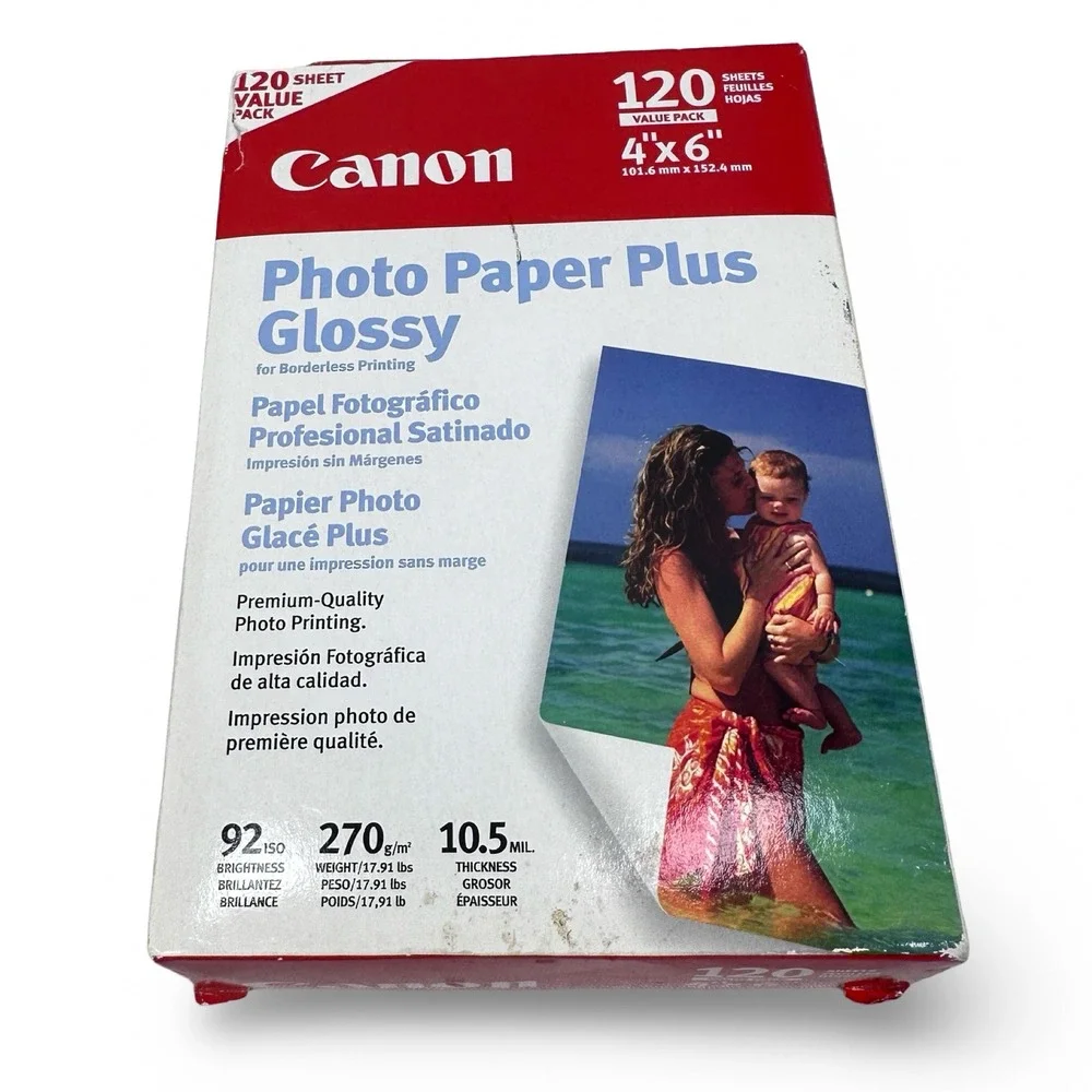 Canon Photo Paper Plus Glossy‎ 4x6 120 Sheets PP-101 7980A022AA Value Pack New